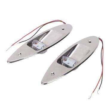 Imagem de Zhjvihx Luzes de Navegação para Barco, Luz de Proa Marítima LED 12V Tipo Lágrima Com Casco de Aço Inoxidável e Impermeabilização IP67, para Iate Pontão Skiff Pequeno Barco