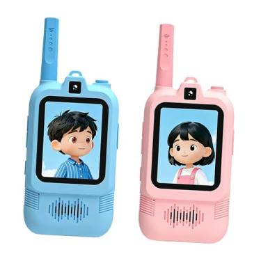 Imagem de predolo 2 Unidades de Intercomunicador de Vídeo Infantil Walkie Talkie de Longo Alcance para Crianças a partir de 3 Anos