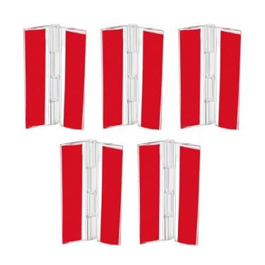 Imagem de Nextpal Dobradiça de piano acrílica transparente autoadesiva de plástico transparente, para armário de acrílico, tampa de aquário, caixas de sombra, recipientes de armazenamento, organizadores de