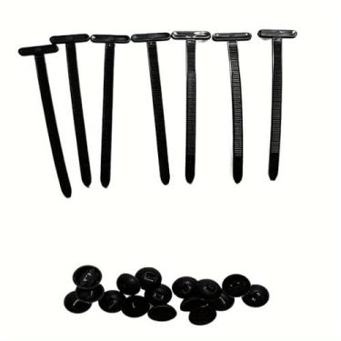 Imagem de 100 peças/50 conjuntos, abraçadeiras e clipes multifuncionais, pregos fixos com orifício passante, adequado para placas de proteção inferior de motocicleta e carro, guarda-lamas, forros internos de