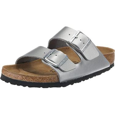 Imagem de Birkenstock Sandálias femininas de bico aberto, Prata, 35