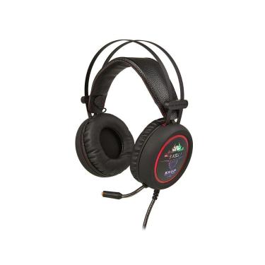 Imagem de Fone De Ouvido Headset Knup Preto e Vermelho Kp-401