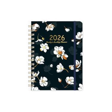 Imagem de Agenda 2026 semanal e mensal, organizador espiral A5 com papel grosso (conjunto de um livro) (Platinum Lover)