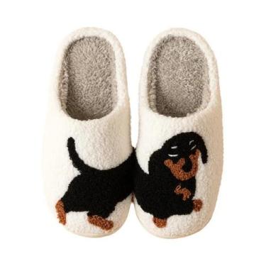 Imagem de Chinelos Infantis De Inverno Quentes E Respiráveis Com Estampa De Gato