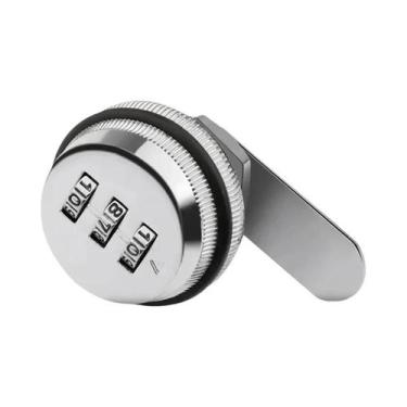 Imagem de Fechadura De Combinação Preta E Prata De 20mm Para Armário, Fechadura 