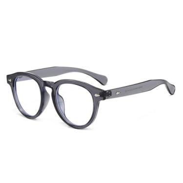 Imagem de Óculos de Sol UV400 - Rebite Redondo em Cores Vibrantes para Homens e Mulheres, Ideais para Esportes ao Ar Livre, Corrida e Ciclismo, Cinza e Transparente