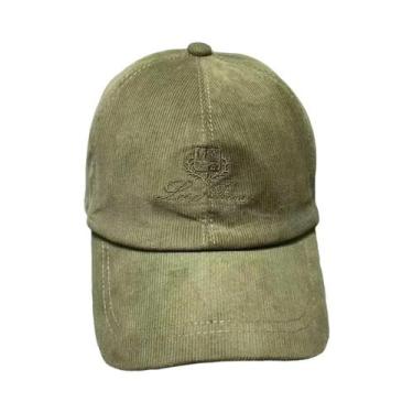 Imagem de Boné De Veludo Cotelê Outono Inverno Com Bordado De Letras E Dupla Cam