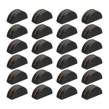 Imagem de KiBcsLic Conjunto de 24 Porta-Cartões de Lugar, Prendedores de Cardápio, Enfeites de Madeira Elegantes, Suportes para Nomes de Mesa e Números de Mesa para, Preto