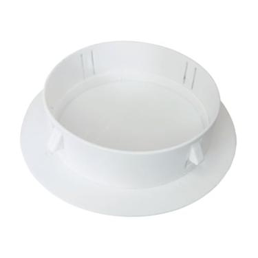 Imagem de KiBcsLic Tampa circular branca para orifícios de teto, ideal para instalação de ar-condicionado em janelas de vidro, 156 a 190 Furos