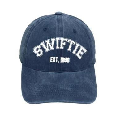 Imagem de Boné De Beisebol Feminino Ajustável Estilo Retrô Lavado Com Bordado Ta