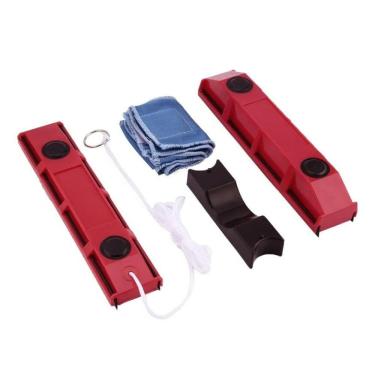 Imagem de Limpa Vidros Magnético Porta Janelas Box Rodo Mágico Imã Vermelho