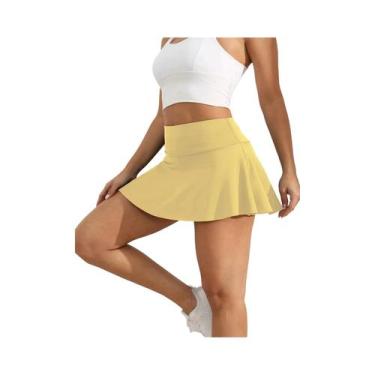 Imagem de Saia Mini Plissada De Cintura Alta Para Mulheres, Secagem Rápida, Com 