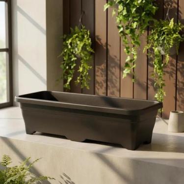 Imagem de 50 Vasos Plástico Floreira Jardineira para Horta em casa 36cm - MS Pai