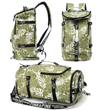 Imagem de Mochila esportiva de viagem floral para academia, 4 formas à prova d'água com compartimento para sapatos, melhor para viagens, esportes, caminhadas, laptop, basquete, futebol, vôlei, natação, A