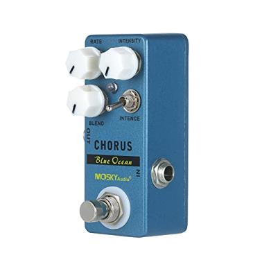 Imagem de Pedal de Efeito Guitarra Blue Ocean Chorus com Circuito Commutação True Bypass Controles Taxa Mistura Intensidade e Alternador Intence para Ajuste Amplamente Variável