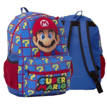 Imagem de Mochila Escolar Masculina Super Mario Passeio Viagem Casual - TOYS 2U