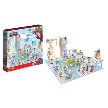 Imagem de Blocos de Montar Playset SuperHero Adventures 99 peças Xalingo - 53954