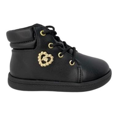Imagem de Bota Casual Molekinha Infantil Feminina 212721118357 - Preto Preto 22-Feminino