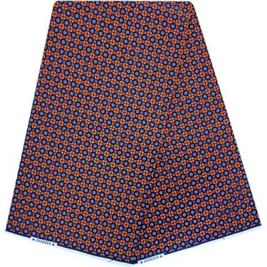 Imagem de Shenbolen 6 jardas tecidos africanos Ankara impressão de cera africana Dashiki (A44, 14 jardas)