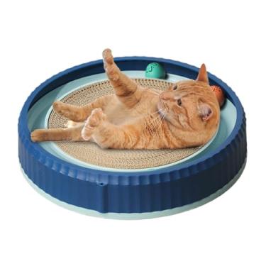 Imagem de Tapete Arranhador Para Gatos,Arranhador Circular De Papelão Para Felinos | Resistente ao Desgaste, Móvel para Gatinhos com Entretenimento Interativo para Brincadeira e Abrigo