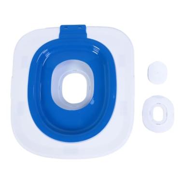 Imagem de Kit de treinamento de vaso sanitário para gatos Ainoli, mictório reutilizável para treino de vaso sanitário para animais de estimação, de treinamento para casa, pet shop (Azul)