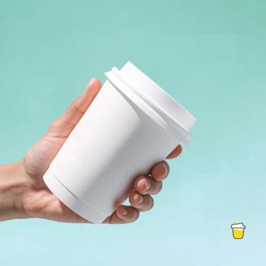 Imagem de Copos de café descartáveis, copos de papel com tampas, 20 peças por pacote, 280 ml, espessamento, camada dupla, isolamento térmico, copos de cacau quente com tampas ao ar livre