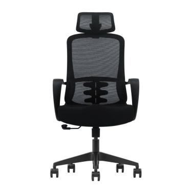Imagem de Cadeira De Escritório Ergonômica ZARUUS VENUS Apoio de Pescoço e de Braços com Ajuste Encosto Inclinação Malha Preta