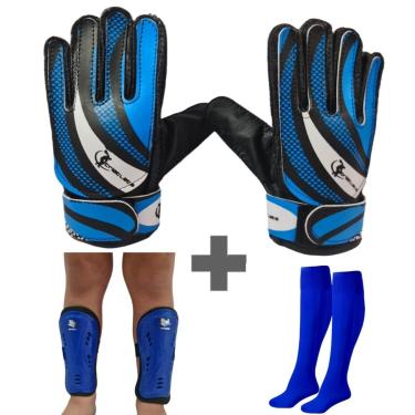 Imagem de Kit luva, caneleira e meião Infantil para Futebol-Unissex