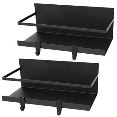 Imagem de YLGTYUIK Porta-temperos magnético, suporte magnético para especiarias para prateleira de geladeira com organizador magnético removível de geladeira