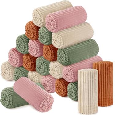 Imagem de Buryeah 24 mantas de flanela a granel 127 x 152 cm, cobertor de festa do pijama ao ar livre para casamento, leve, certificado Oeko-tex Standard 100 para presentes de sofás sem-teto (verde sálvia