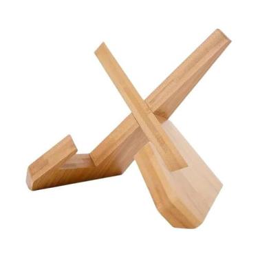 Imagem de Suporte De Livros De Receitas Em Madeira Com Base Plana Para Cozinha, 