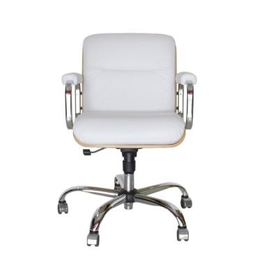 Imagem de Cadeira Eames Diretor Linha Capa em Madeira Branco