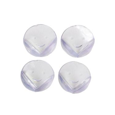 Imagem de Protetor De Quina Canto Móveis Cantoneira Silicone Proteção Bebê 4 Un Redondo