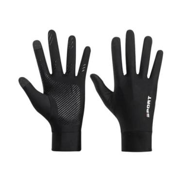 Imagem de Luvas Masculinas De Verão Com Proteção Solar Em Seda Gelada, Respiráve