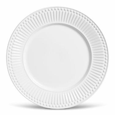 Imagem de Pratos Raso Roma Branco 6 Unidades Porto Brasil, Branco, 6 Peças