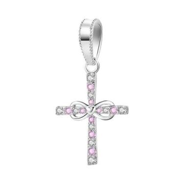 Imagem de Pulseira Feminina De Prata Esterlina 925 Com Pingente De Coração E Con