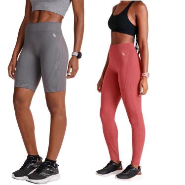 Imagem de Kit Lupo Sport Academia Legging Max + Bermuda Cós Alto-Feminino