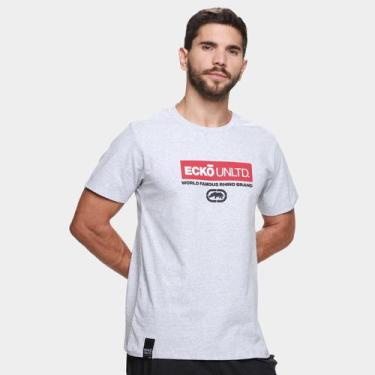 Imagem de Camiseta Ecko Logo Masculina, Cinza, G