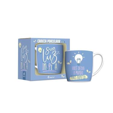 Imagem de Caneca de Porcelana - 300ml - Sua Luz Inspira - Brasfoot 