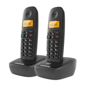 Imagem de Telefone Digital Sem Fio Com Ramal Adicional TS 2512 Intelbras Com Base Recarregável Bivolt Preto