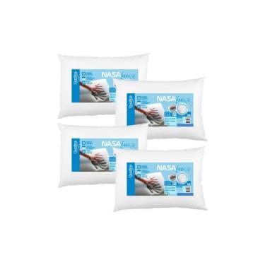 Imagem de Kit com 4 Travesseiros Nasa Freeze Alto 50x70cm Duoflex