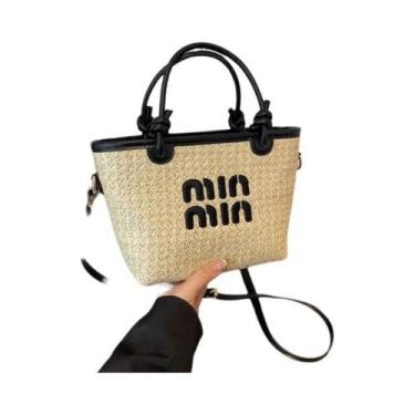 Imagem de Bolsa De Ombro Transversal Feminina De Palha Estilo Boho Para Verão, B