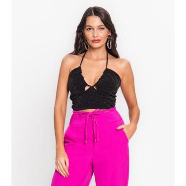 Imagem de Top Feminino De Alça Endless Preto, G, Preto