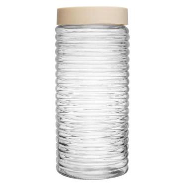 Imagem de Pote com Tampa Plástica Lyor Colmeia 1,5L Amarelo Vidro