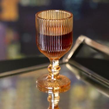 Imagem de Taça para Licor Lines 75ml Âmbar Metalizado Vidro Wolff