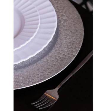 Imagem de Sousplat Lyor Shine 33cm Prateado Plástico