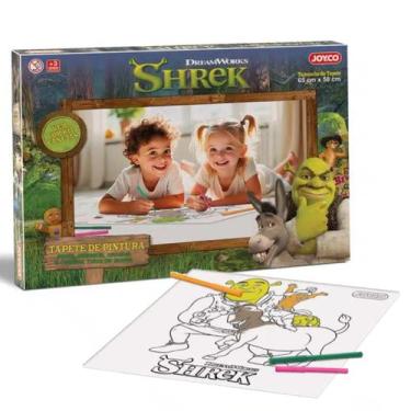Imagem de Tapete De Pintura Shrek 6 Canetas Laváveis Brinquedo Bambola