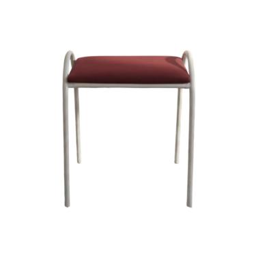 Imagem de Banqueta Banco Banquinho Cozinha Industrial Suede Mavie bordô