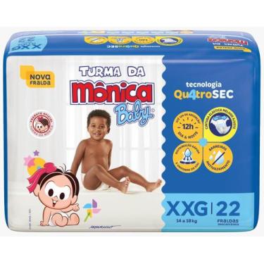 Imagem de Fralda Turma da Mônica Baby Economica 1 Pacote Tamanho XXG Com 22 Unid