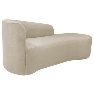 Imagem de Kit Sofá Curvo França 160cm Ld. E 2 Poltronas Luiza Max Conforto, Elegância E Design Moderno Linho Bege